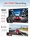 REDTIGER F4 Pro 4K Dash Cam Front and Rear, STARVIS 2 Sensor, 128GB Card Included, Built-in 5.8GHz WiFi6, 2.2inch Touch Screen Dash Camera for Cars, Voice Control, 24H Parking Mode