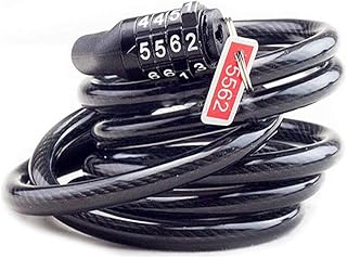 Bicycle Lock Advanced Anti-Theft Bicycle Lock Bike Locks Black Safety Cable Basic Self Coiling Resettable Combination Cable Bike Locks No Key Bicycle Accessories