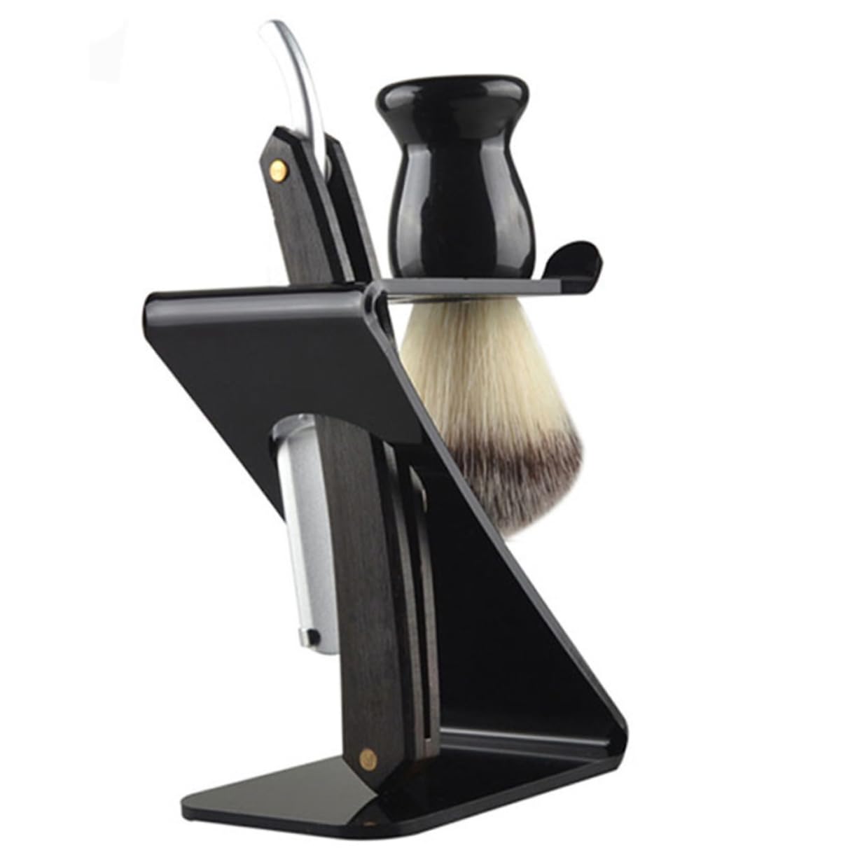 Ipetboom Shaving Razor Stands Beard Brush Holder Razor Brush Organizer Bathroom