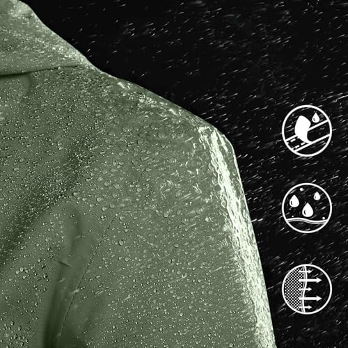 Eco-Friendly Green Waterproof Rain Jacket: Lightweight & Adjustable Windbreaker for Adventurous Women - Image 8