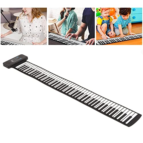 Piano Portable à roulettes, Piano Numérique Pliable à 88 Touches, Clavier Souple Rechargeable, pour Tablettes… - Les Beatles, Paul McCartney, John Lennon, RIngo Starr, George Harrison Piano Portable à roulettes, Piano Numérique Pliable à 88 Touches, Clavier Souple Rechargeable, pour Tablettes… – Image 4