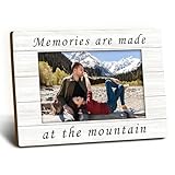 Foyoulame Hiking Gifts Picture Frame 4x6, Mountain Gifts Wooden Picture Frame, Gift for Hikers Couples Women Men, Memories are Made at The Mountain Holiday Decorative Photo Frames for Table Desk Decor