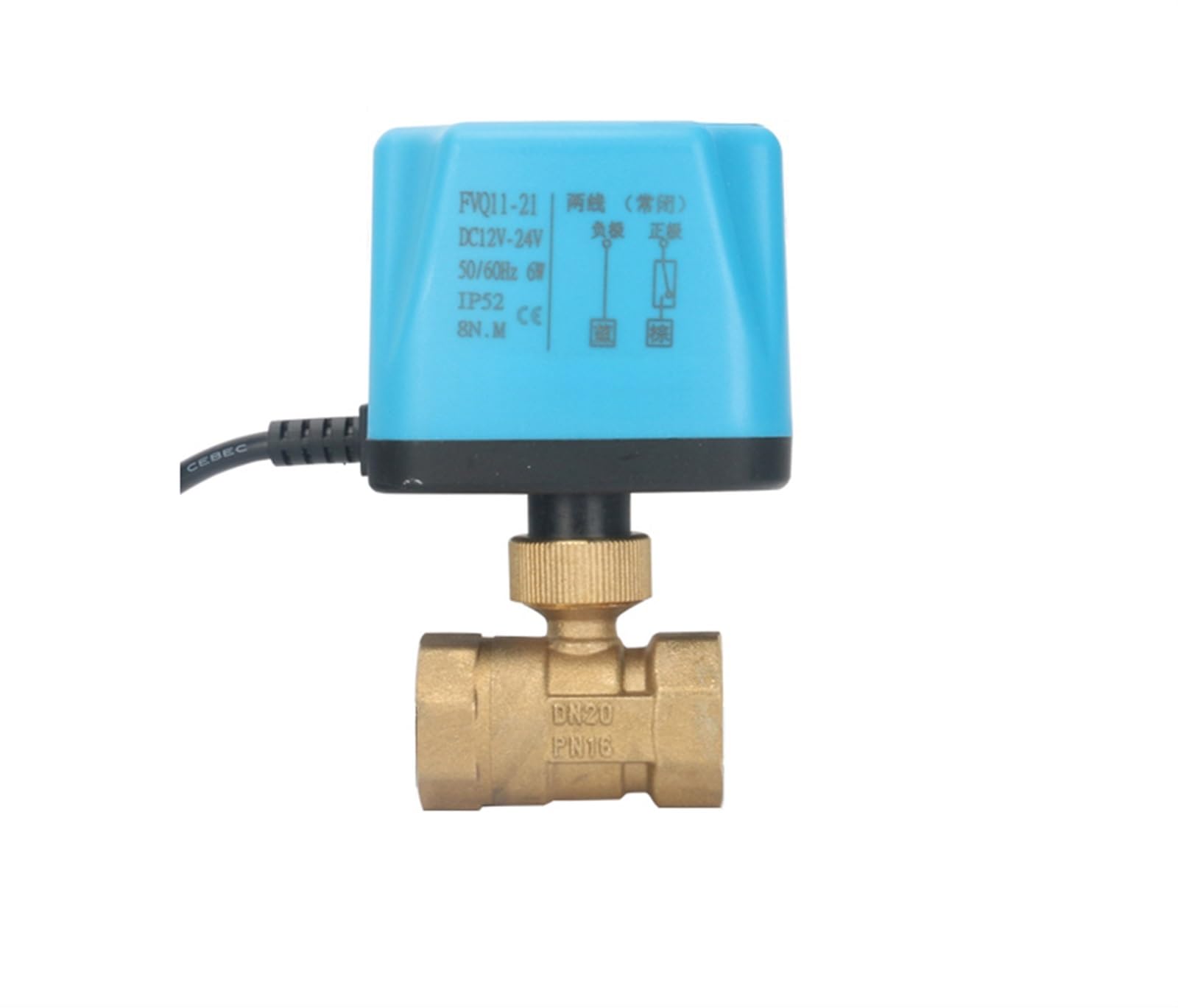 Upqmravjf Normally Closed-220Vac 3/4Inch Normally Closed/Open Motorized Ball Valve 220V 12V 24V 2-Wire Brass Electric Replace Solenoid 1Pcs(Normally Closed-220Vac)