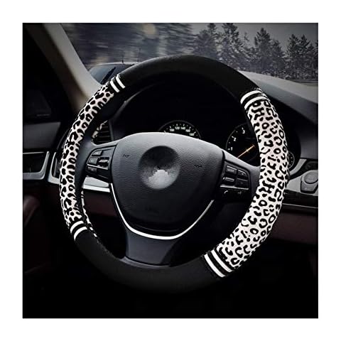 HONCENMAX Soft Car Steering Wheel Cover - Fashion Vehicle Steering Wheel Protector Universal for Auto/Truck/SUV/Van Diameter 38cm(15") Cover