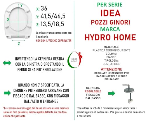 Copriwater Idea Pozzi Ginori termoindurente bianco...