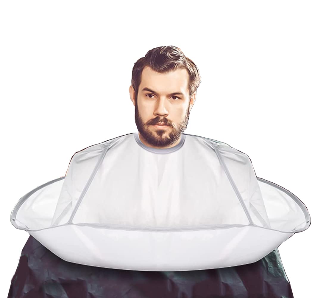 Efinite Hair Cutting Cape Foldable Umbrella Hairdressing Kit for Barber and Stylists Waterproof Professional Hair Cutting Cape for Adults Salon and Home(Silvery)