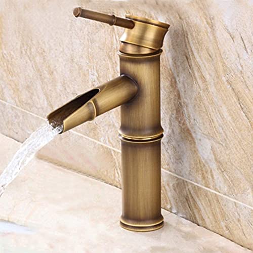 Robinet de salle bains fuyant ? Changez pour le mitigeur bambou laiton avec 2 tuyaux