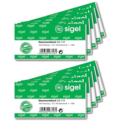 Sigel Bloc de billetes numerados Cover