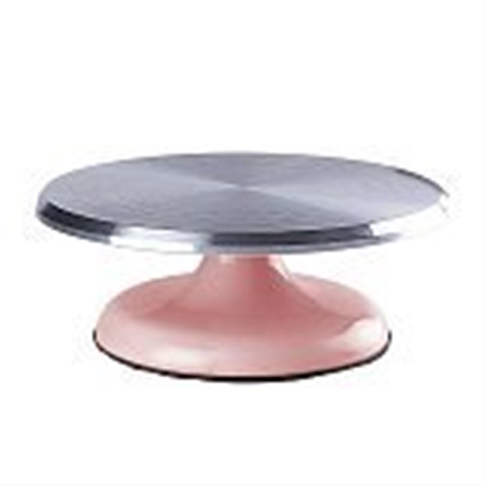 Plateau tournant gateau Outils de cuisson Gâteau Acier inoxydable Maison Plateau tournant Support à gâteaux Décoration rotatifs muets Cuisine(10 inch pink)