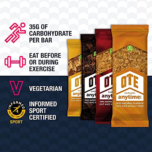OTE Anytime Bars - Energy Bars for Cycling - Cycling Nutrition Bars - Nut Free Snacks for Running - Endurance Flapjack Bars - Box of 16 x 62g - Image 3