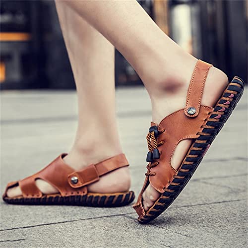 Men's Sandals Genuine Leather Beach Shoes Men Leisure Sandals Casual Shoes(40)2