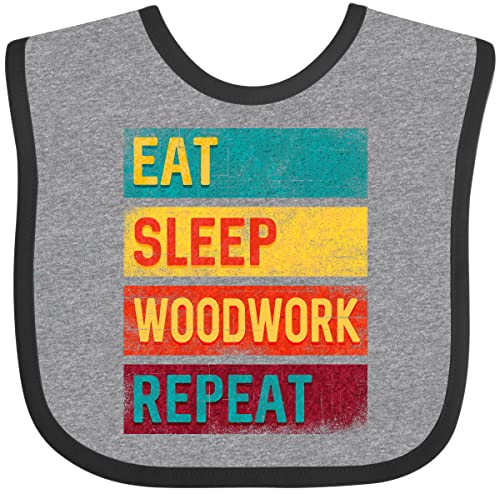 inktastic Woodworking Eat Sleep Woodwork Repeat Baby Bib