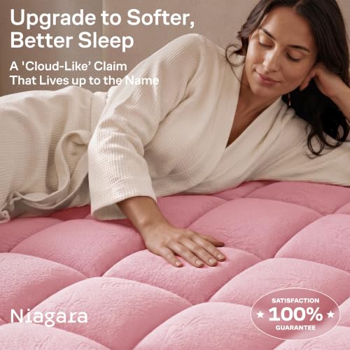 Image of Niagara Sleep Solution Cal King Ultra Soft Mattress Topper-Back Pain Relief