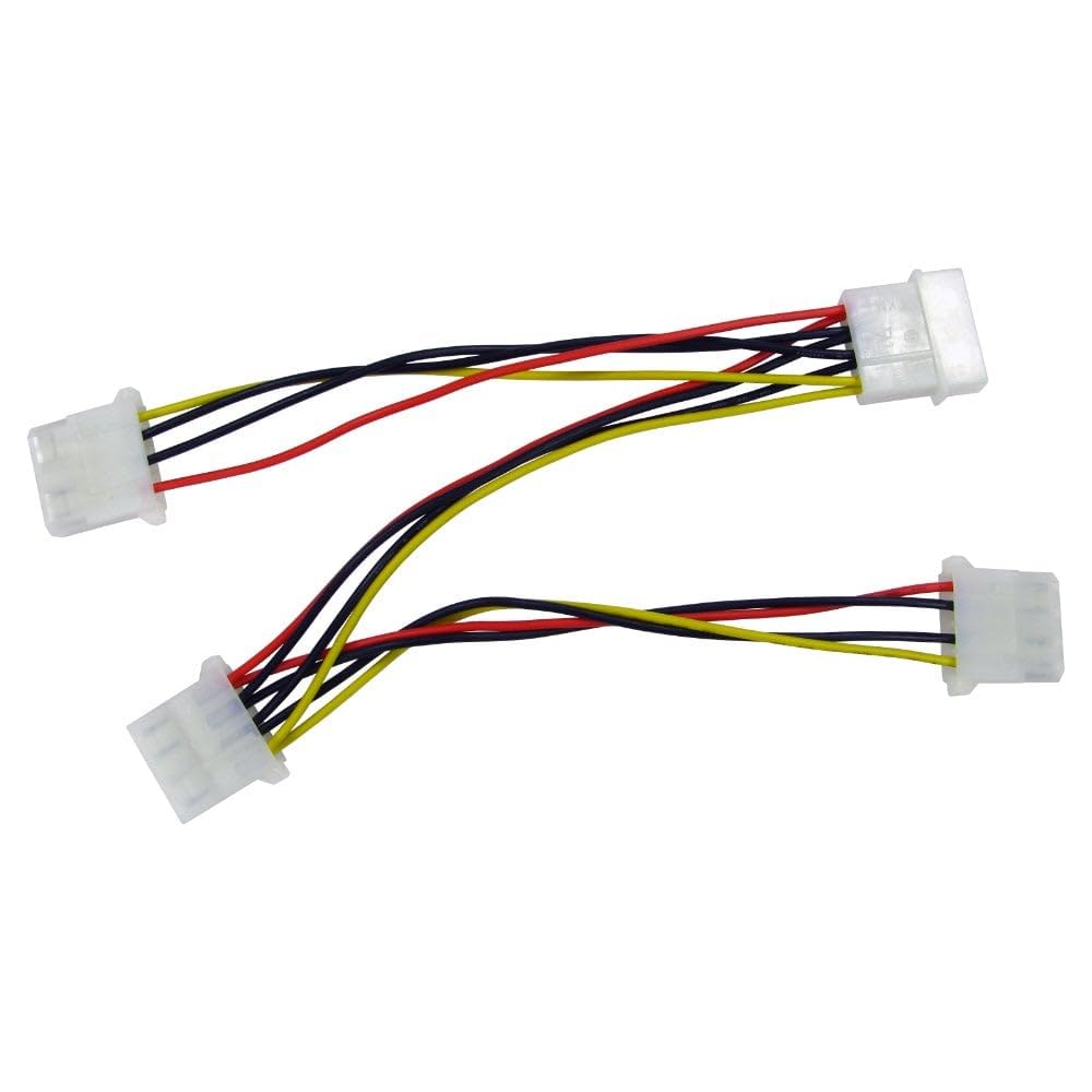 Molex to 3x Molex Adapter Cable | Expands Power Supply | Connects 3 Devices | Ideal for Fans & Drives | Stable Power Distribution | Durable Build, Black, Molex to 3 x Molex