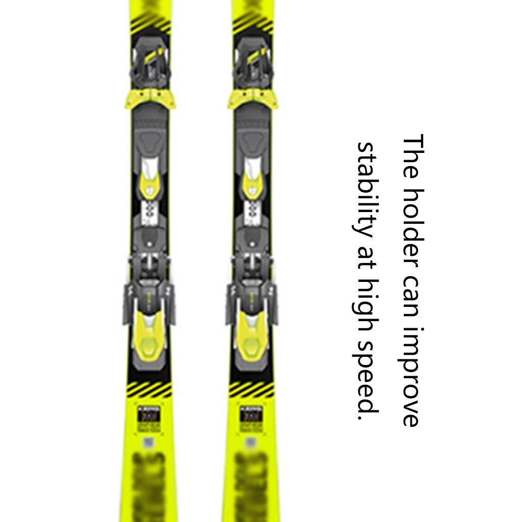 MU Ski Traîneaux long neige Conseil ski Veneer adulte double Conseil d'équipement de ski All-Around hommes et femmes d'équipement de ski avec support,Jaune,160cm / 62,9 pouces
