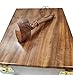 Masonic Toolset Wooden Premium Handcrafted Masonry Tools Trowel Gavel Square Compass and Level Ruler Set with Wooden Box Wooden Gavel and Trowel (Medium)