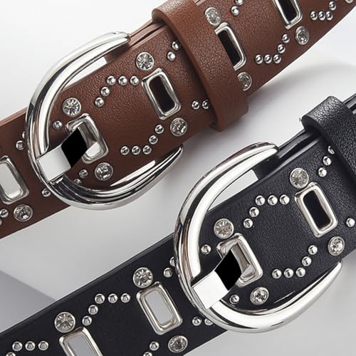 Fashion Rivet Studded Belt For Adult Pin Buckle Belt Waistband PU Leather Belt Elegant Pants Jeans Belt For Women Men4