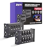 LyxPro 8-Channel Dual Input 3-Pin Multi-Network XLR/TRS Cable Breakout for Stage Sound, Lighting, and Recording Studio Male and Female to RJ45 Ethercon – Ideal for Sound, Lighting Setup, Ground Lift
