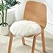 KTDZ Tapis en Peau De Mouton, Pur Coussin Australien en Peau De Mouton 100% Naturel Original Fourrure Plus Chaud en Peluche Chaude Ronde Tapis De Tabouret Tapis DéCor À La Maison Tapis