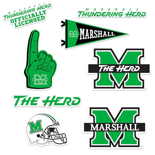 Image of Marshall University 10ct Vinyl Large Deluxe Stickers Variety Pack - Laptop, Water Bottle, Scrapbooking, Tablet, Skateboard, Indoor /Outdoor - Set of 10