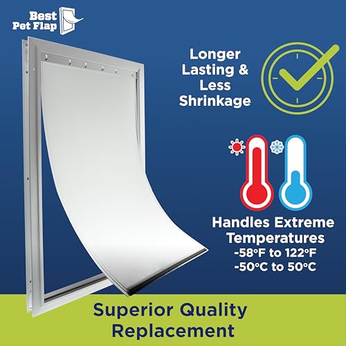 Best Pet Flap XL Ersatz-Hundetür, PVC-Klappe, passend für PetSafe PAC11-11040, Maße: 33 x 61 cm, langlebig, energieeffizient, weniger Schrumpfung, BPA-frei