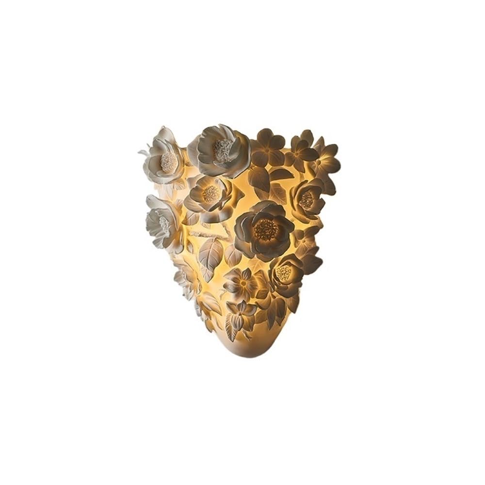 E7v2T9k6 Wall Lamps Modern Simple Resin Flower Entrance Bedroom Bedside Decorative Wall Lamp Sconce Decor
