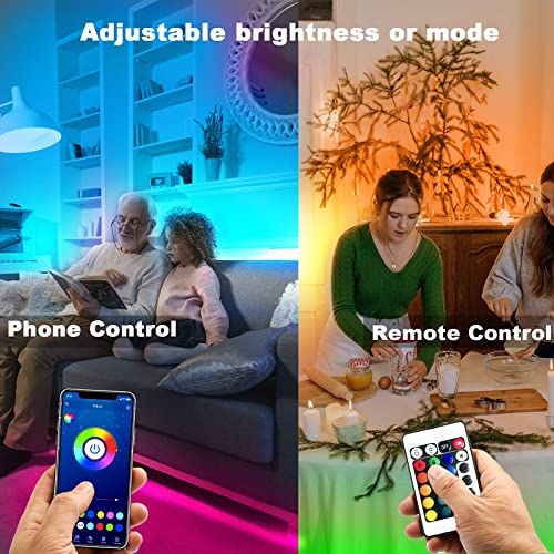 Dalattin Led Lights 100Ft Wifi Led Light Strip For Bedroom Work With Alexa Google Assistant Smart App Control Rgb Color Changing Music Sync (2 Rolls Of 50Ft)… thumb #4