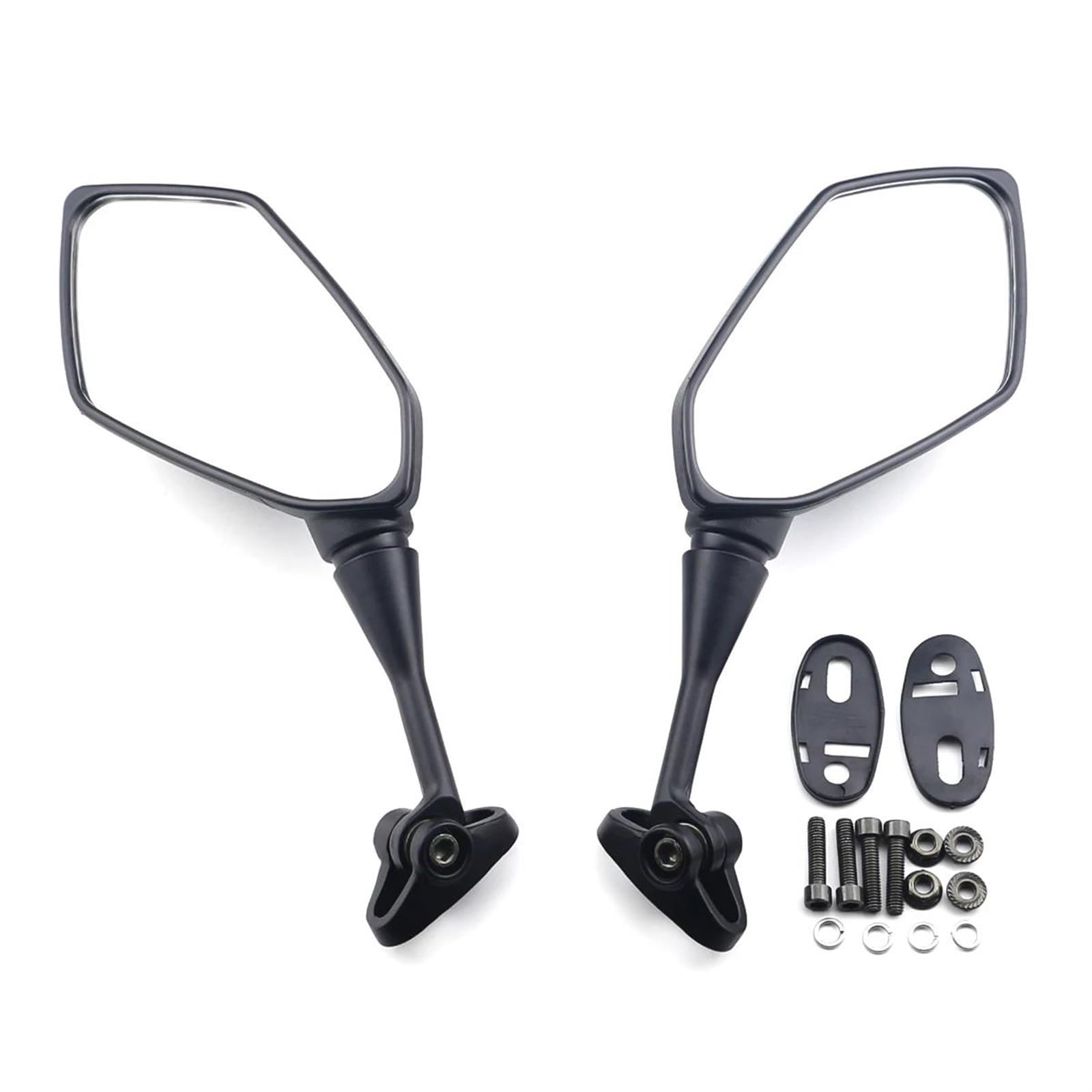 Rétroviseurs latéraux Rétroviseurs De Recul pour Moto, Réflecteur Noir, 1 Paire De Pièces De Rétroviseur pour Kawasaki pour Ninja ZX6R ZX636 Rotatif(Noir)