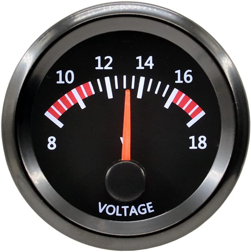 ESUPPORT Universal Car 52mm Pointer Volt Voltage Gauge Meter Kit White LED Light Pointer Indicator Dail Display Electronic
