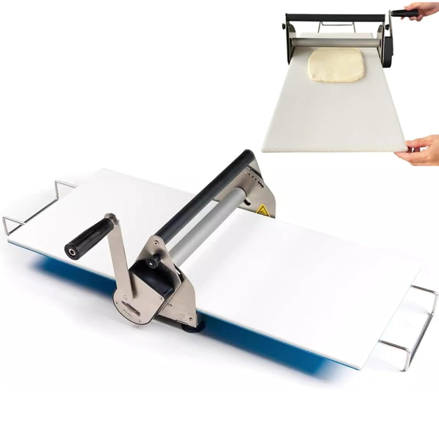 Sfogliatrice manuale pieghevole per panetteria, pizza e croissant, sfogliatrice per pasticceria in acciaio inox, spessore regolabile da 0,5 a 27 mm, per uso commerciale e domestico.,Model300