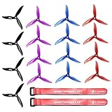 TYPHEERX DALPROP T5040C Cyclone 16PCS Tri-Blade Propeller for Mini FPV Racing Multirotor Quadcopter，Five inches 8CW 8CCW