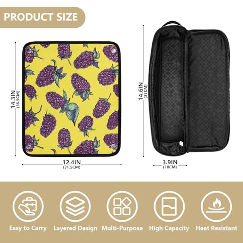 Bolsa de viaje y tapete resistente al calor para herramientas de cabello miniatura 4