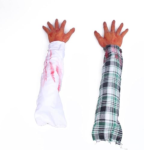 Miniatura 7 de Gadpiparty 2 piezas de decoraciones de manos falsas de Halloween, aterradoras manos rotas, cuerpo de broma, accesorios de fiesta para Halloween,