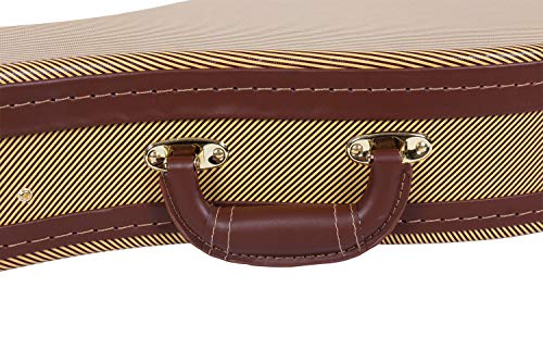 Image of Crossrock Deluxe Wood Hard Case for A-style Mandolin, Tweed(CRW600MATW)
