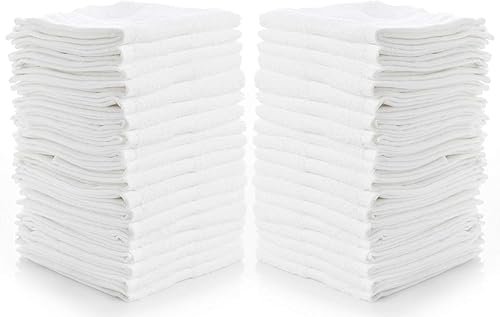 Miniatura 1 de Paños de lavado 100% algodón, paños de 12 x 12 pulgadas, suaves, para cara y cuerpo, toallas altamente absorbentes para baño, manos, cocina y