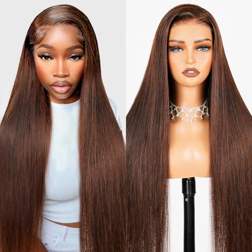 Image of Arabella Glueless Wigs Human Hair Brown Glueless wig 30inch Straight Wig
