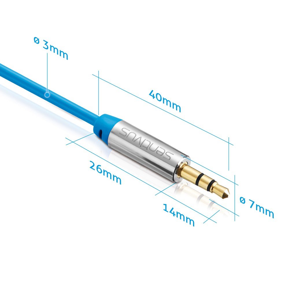 Sentivus Cable Redondo De Audio - Conector De 3,5 Mm/conector De 3