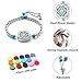ttstar Aromatherapy Essential Oil Diffuser Bracelet 20mm Stainless Steel Rose Locket Adjustable Essential Oil Diffuser Bracelet with 15 Refill Pads Gift Mother's Day for Mom Women