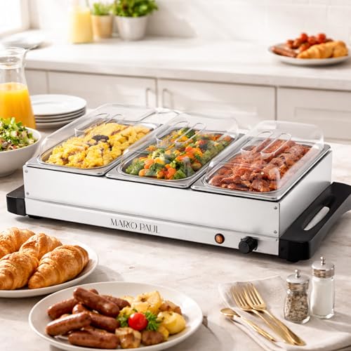 Garden Mile Grande capacité 3 Poêle Acier Inoxydable...