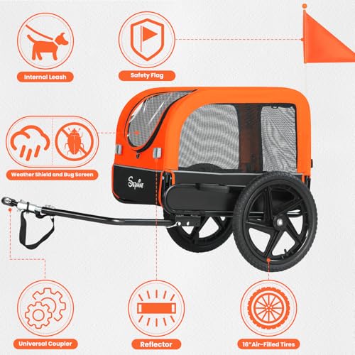 Sepnine Dog Bike Trailer 66LBS