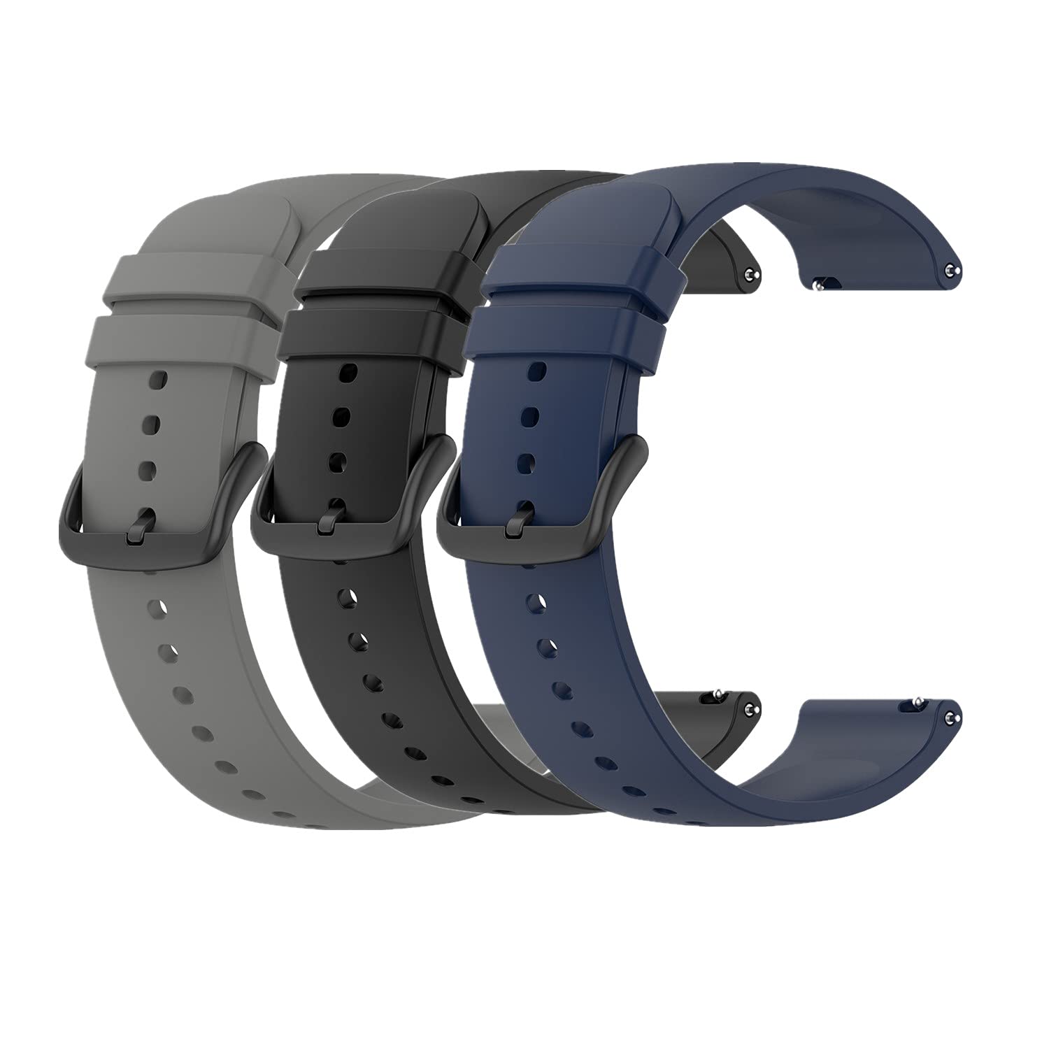 HUABAO 22mm Strap Compatible with Huawei Watch 3 Strap,Huawei Watch 3 Pro Strap, Soft Silicone Strap Sport Replacement Strap for Huawei Watch 3/Huawei Watch 3 Pro