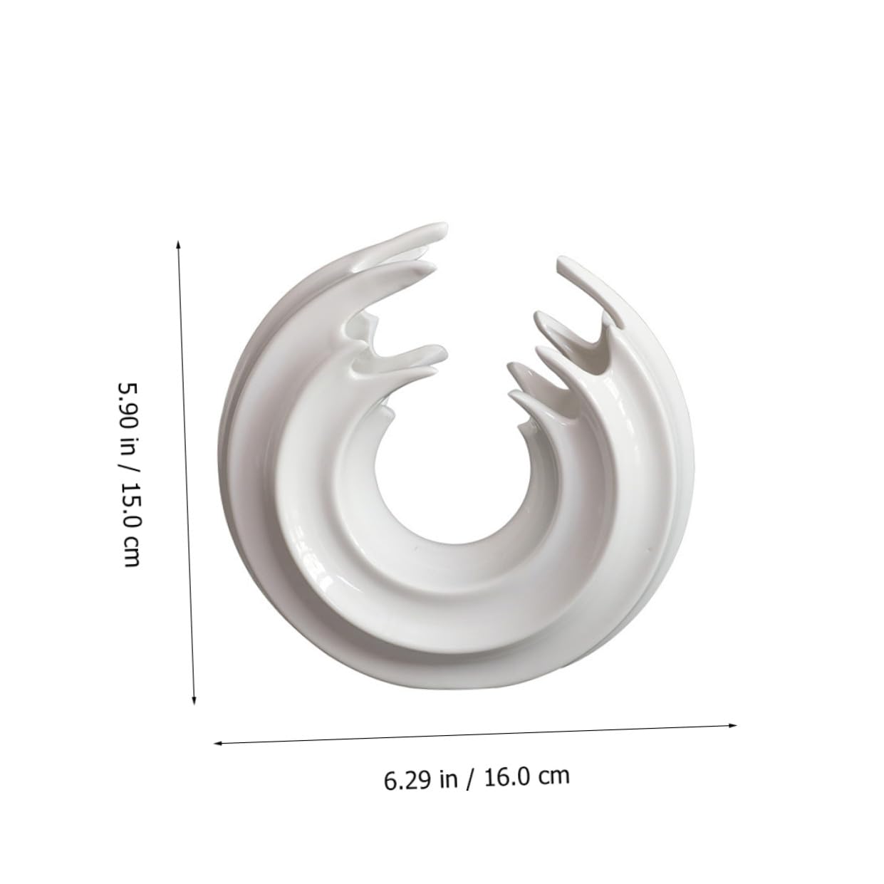 Vaso Artistico in Ceramica Bianca per Decorazione Casa Elegante e Creativo, Stabile e Cotto ad Alta Temperatura, come Accessorio per Foto e Arredamento