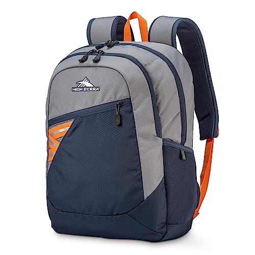 High Sierra Bolsa de mão Outburst 2.0 com capa acolchoada para laptop e tablet, Aço cinza/índigo, Regular, Tradicional