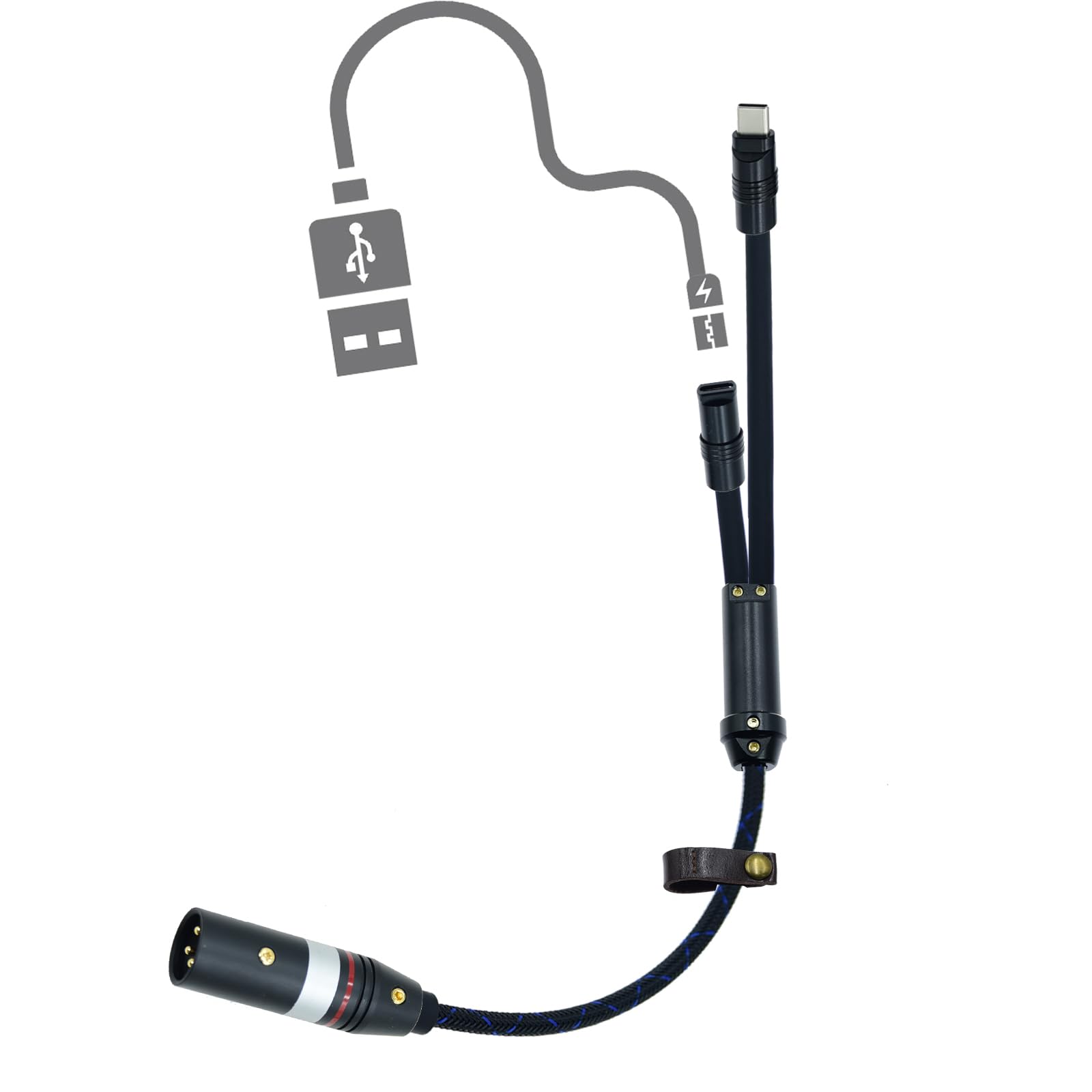 Arklove 5ft USB c to AES Cable Male Type-c to Digital 110Ω Ohm Interface XLR Male Adapter EBU Wire for dac amp Sound Preamp Amplifier with Phone