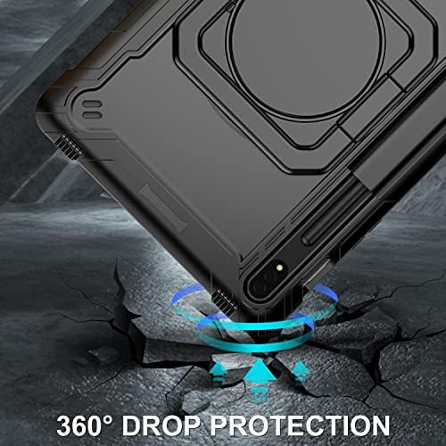 TOPCASE Compatible with Samsung Galaxy Tab S8/S7 Case 11 Inch For Kids Tablet Cover (SM-X700/X706/T870/T875),Black