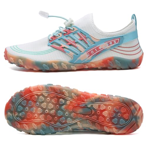 Image of WateLves Water Shoes Mens Womens Barefoot Beach Swim Shoes Quick-Dry Aqua Socks Pool Shoes for Surf Yoga Water Aerobics