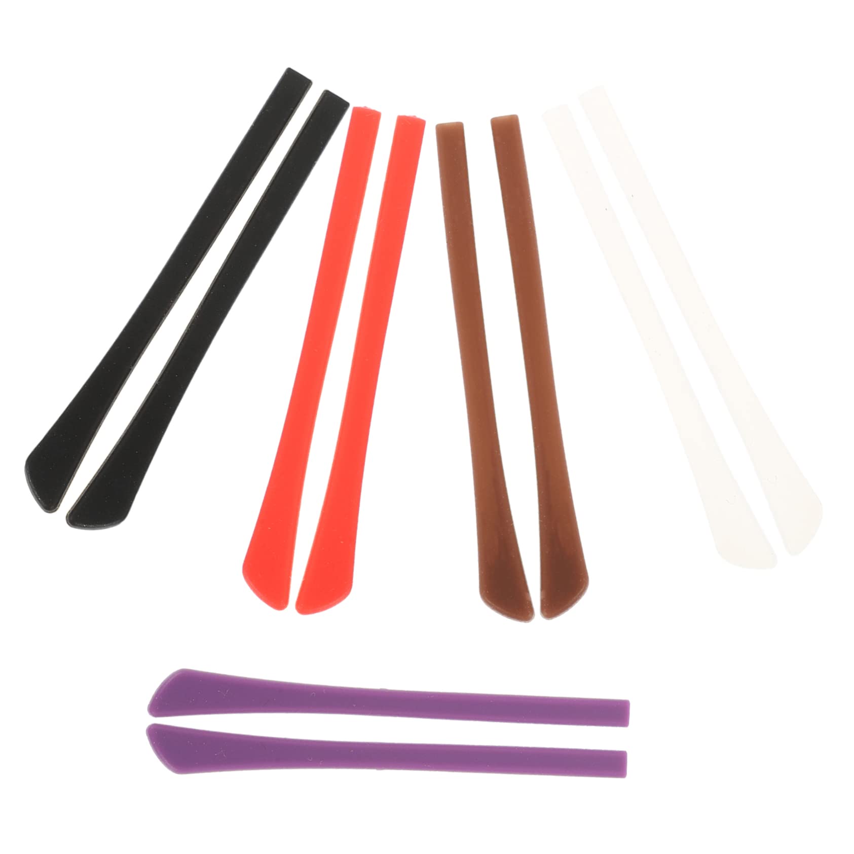 NOLITOY 5 Pairs Glasses Non-Slip Foot Cover Eyeglass Replacement Temples Silicone Eyeglasses Leg Covers Glasswear Drinking Glasses Leg Covers for Eyewear Accessories Flat Mouth