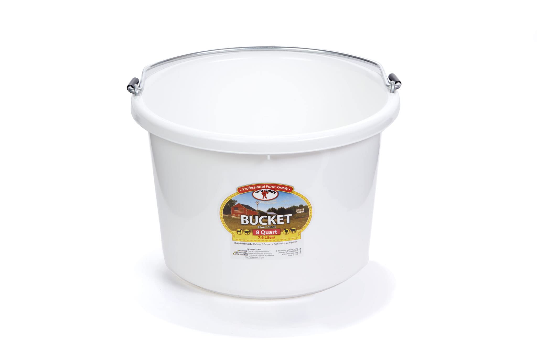 Amazon.com: Little Giant® Plastic Animal Feed Bucket | Round Plastic ...