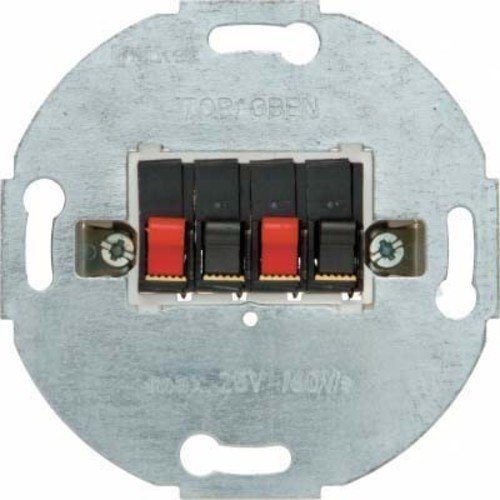 Prise haut-parleur double anthracite encastrable pour système audio