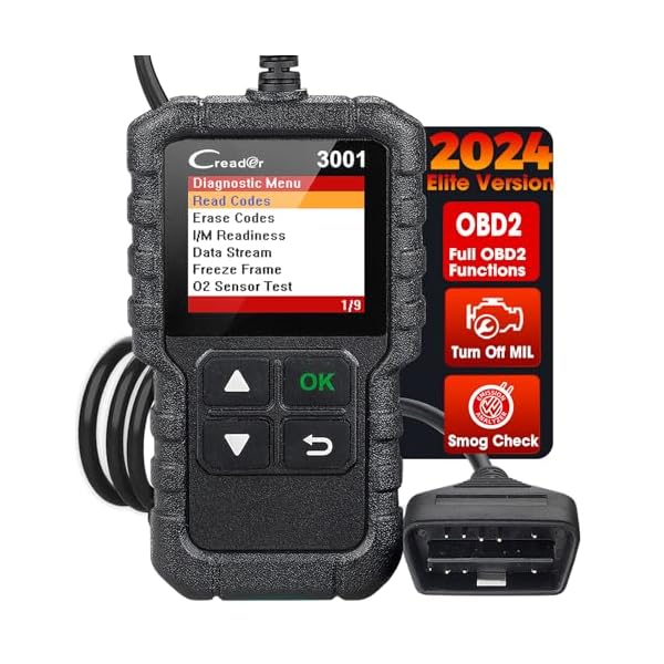 LAUNCH – MÃ¡quina de Diagnosis Creader 3001 OBD2, para vehÃ­culos, para el Control de la luz de averÃ­a del Motor, el Sistema de sensores O2 y el OBD, Lector de cÃ³digo, Herramienta de escaneo